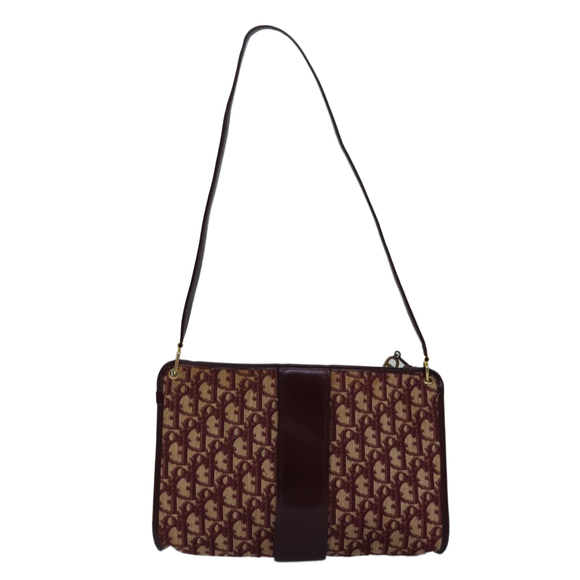 Christian Dior Trotter Canvas Shoulder Bag Red Auth bs16092 - Picture 2 of 16